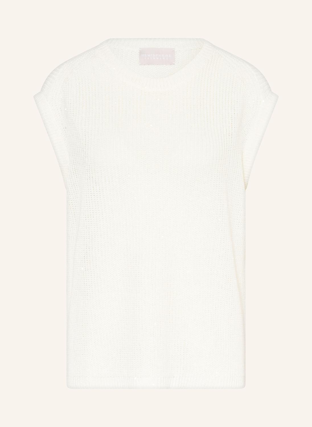 Льняной свитер с пайетками Hemisphere, белый
Льняной свитер с пайетками Hemisphere, белый