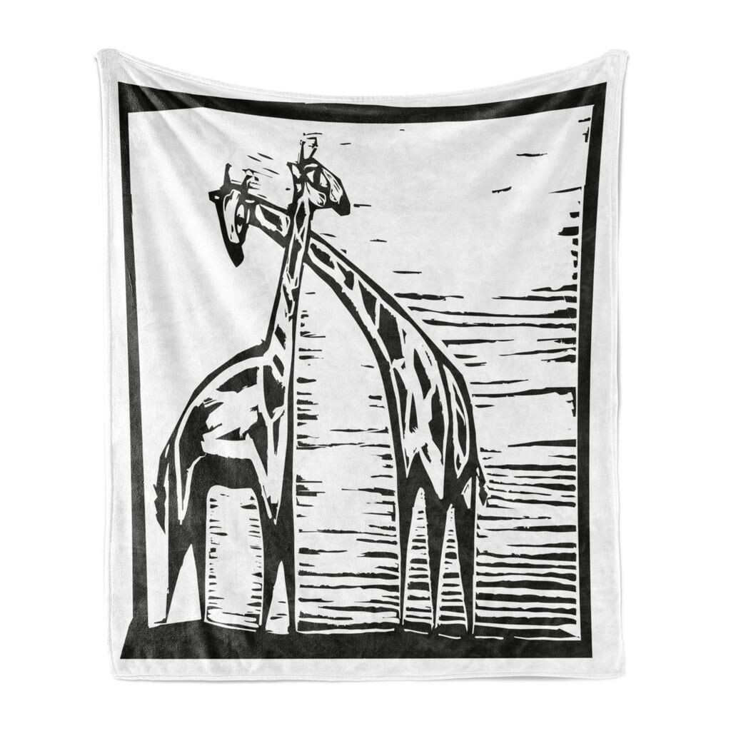 Мягкое фланелевое флисовое одеяло ABAKUHAUS Giraffe, стиль гравюры на дереве, эскиз фауны, эндемичные африканские животные, монохромный узор, 175 x 230 см, угольно-серый и белый
Мягкое фланелевое флисовое одеяло ABAKUHAUS Giraffe, стиль гравюры на дереве, эскиз фауны, эндемичные африканские животные, монохромный узор, 175 x 230 см, угольно-серый и белый