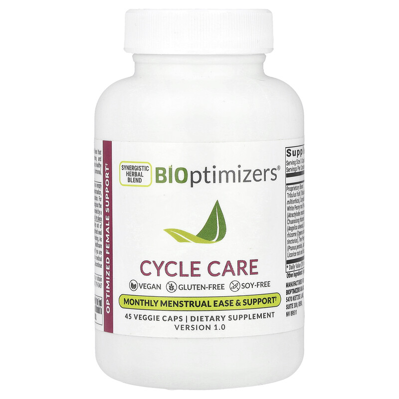 BIOptimizers, Cycle Care, 45 растительных капсул
BIOptimizers, Cycle Care, 45 растительных капсул