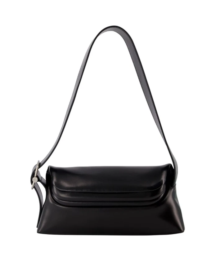 Черная кожаная сумка-хобо с клапаном Osoi, черный
Черная кожаная сумка-хобо с клапаном Osoi, черный