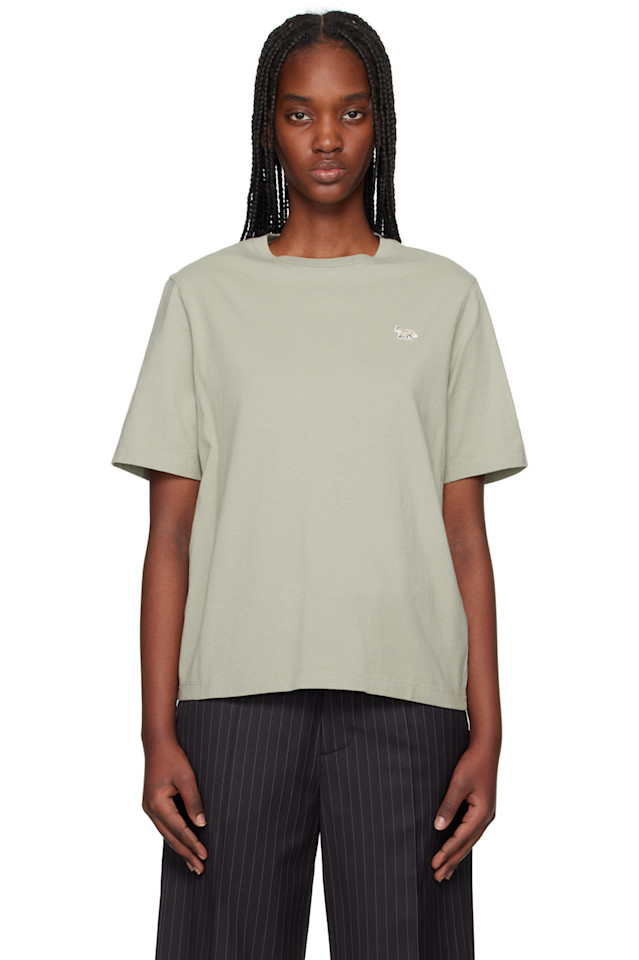 Футболка комфортная с вышивкой лисёнка Maison Kitsuné, зеленый
Футболка комфортная с вышивкой лисёнка Maison Kitsuné, зеленый