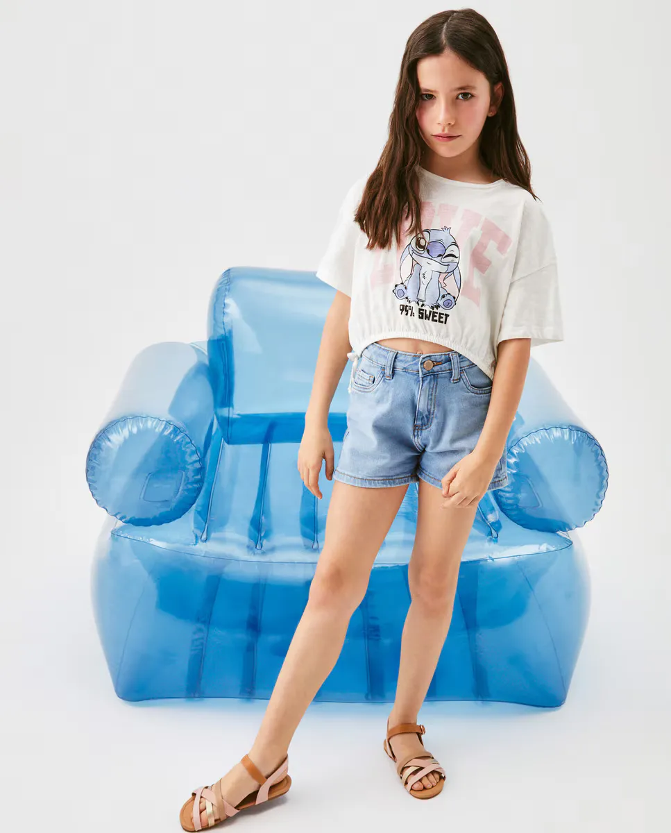 Lilo & Stitch укороченная рубашка для девочек с принтом тай-дай Kids El Corte Inglés, белый
Lilo & Stitch укороченная рубашка для девочек с принтом тай-дай Kids El Corte Inglés, белый