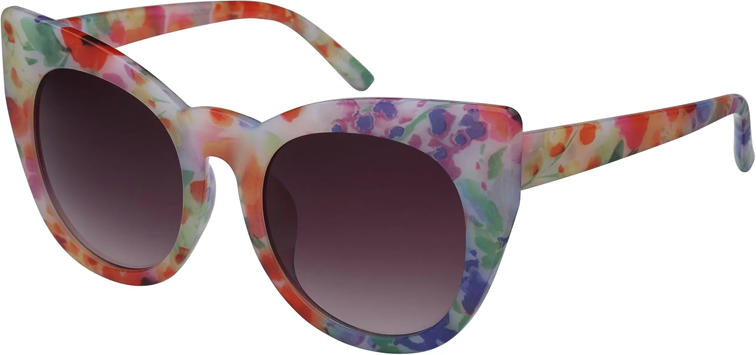 Солнцезащитные очки EDGEIWEAR в стиле ретро с эффектом «кошачий глаз» и градиентными линзами, модель 32039P-AP (белый + цветочный узор, серый), White+flower
Солнцезащитные очки EDGEIWEAR в стиле ретро с эффектом «кошачий глаз» и градиентными линзами, модель 32039P-AP (белый + цветочный узор, серый), White+flower