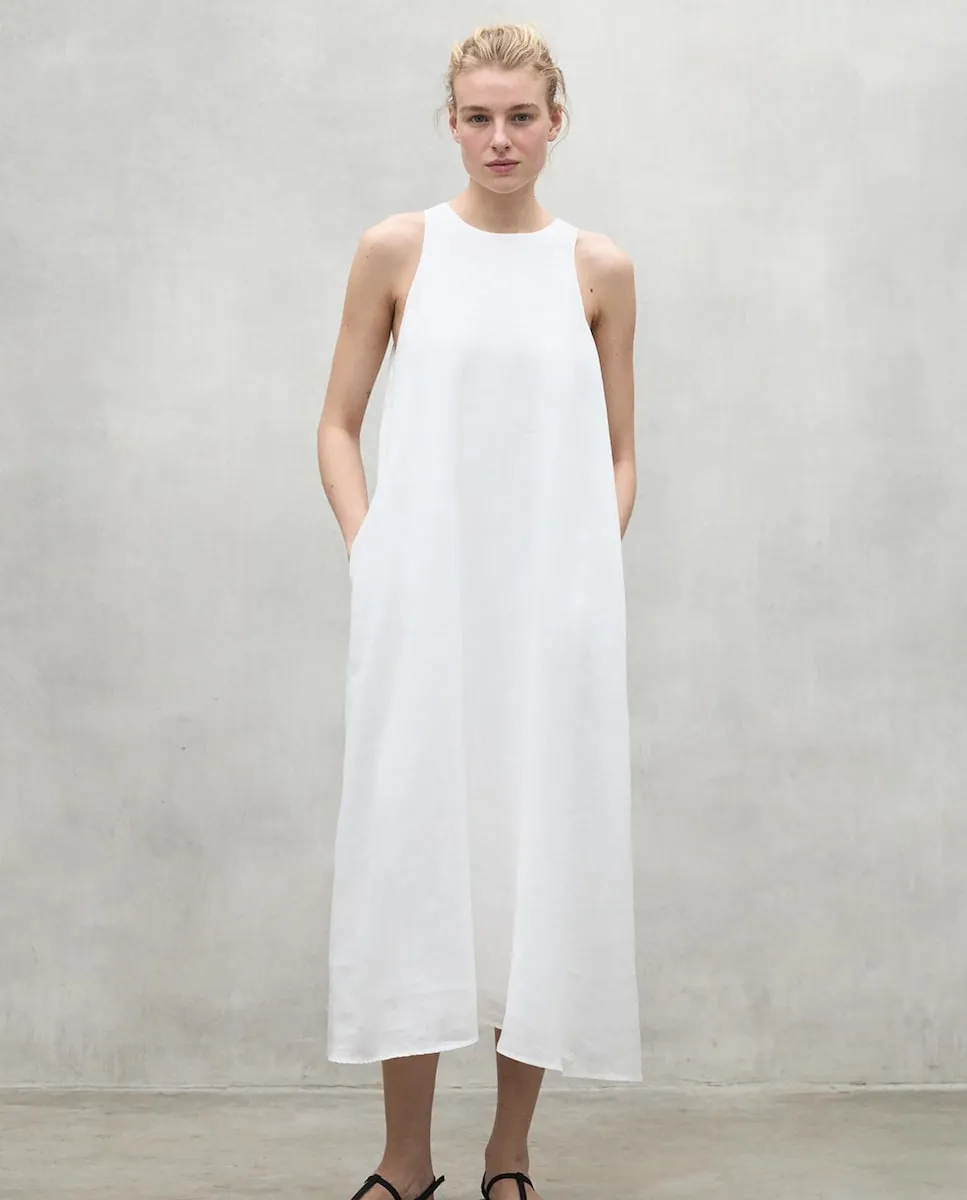 Платье на бретелях с застежкой на пуговицы сзади Ecoalf, белый
Платье на бретелях с застежкой на пуговицы сзади Ecoalf, белый