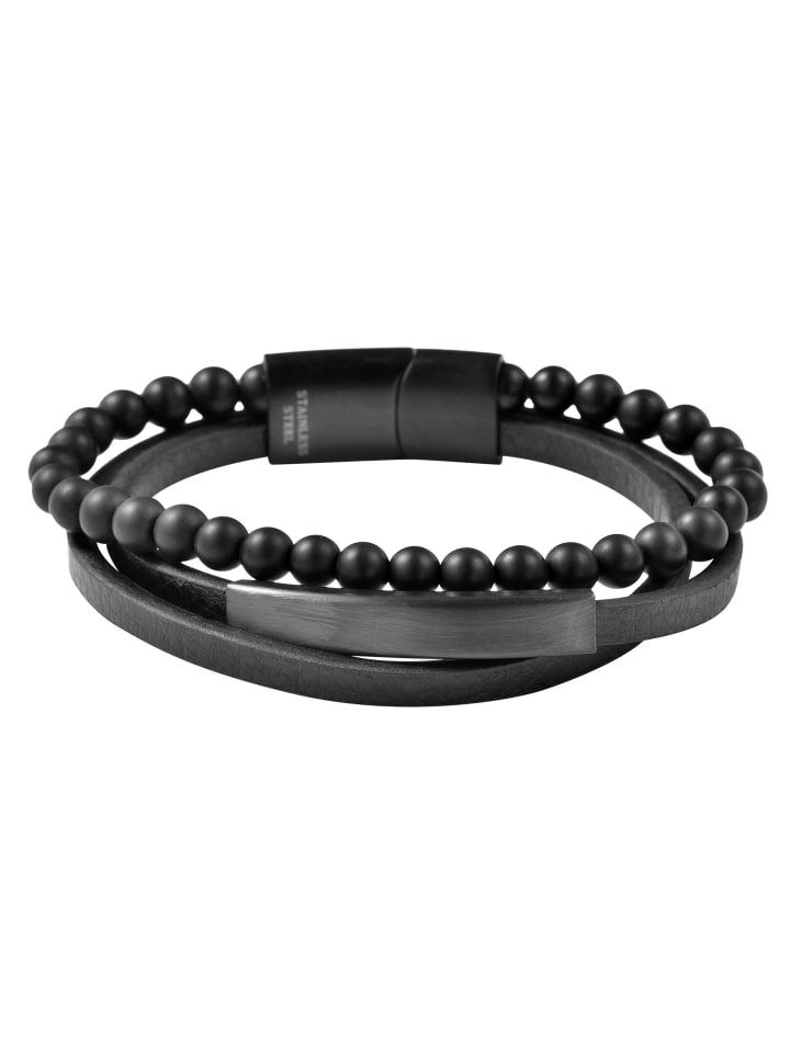 Adeliás Браслет унисекс - кожаный браслет с ониксом, 21 см, черный
Adeliás Браслет унисекс - кожаный браслет с ониксом, 21 см, черный