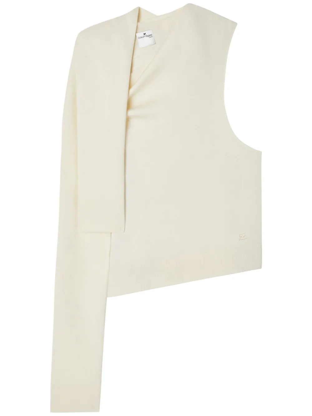 Трикотажный топ с открытыми плечами Courrèges, нейтральный
Трикотажный топ с открытыми плечами Courrèges, нейтральный