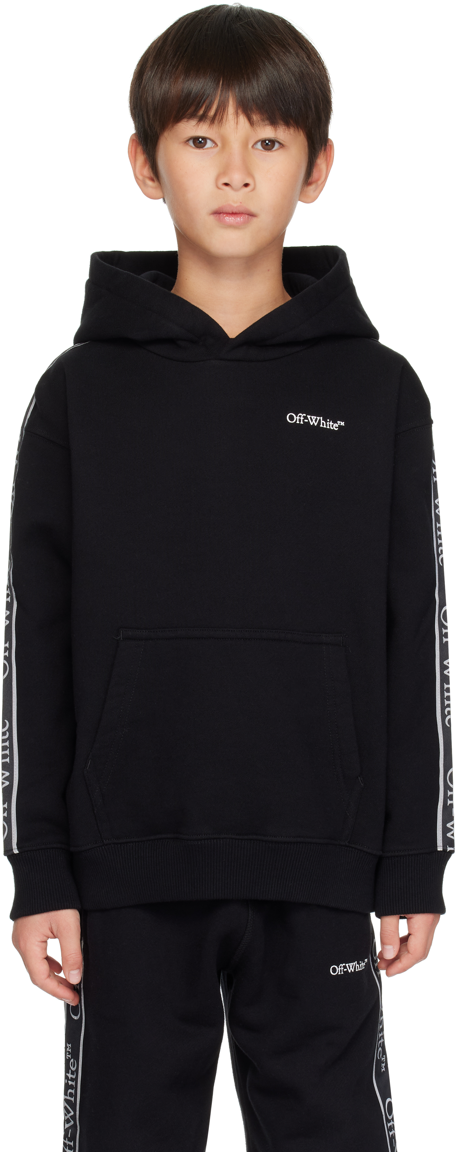 Детская черная толстовка с капюшоном и логотипом Bookish Off-White
Детская черная толстовка с капюшоном и логотипом Bookish Off-White