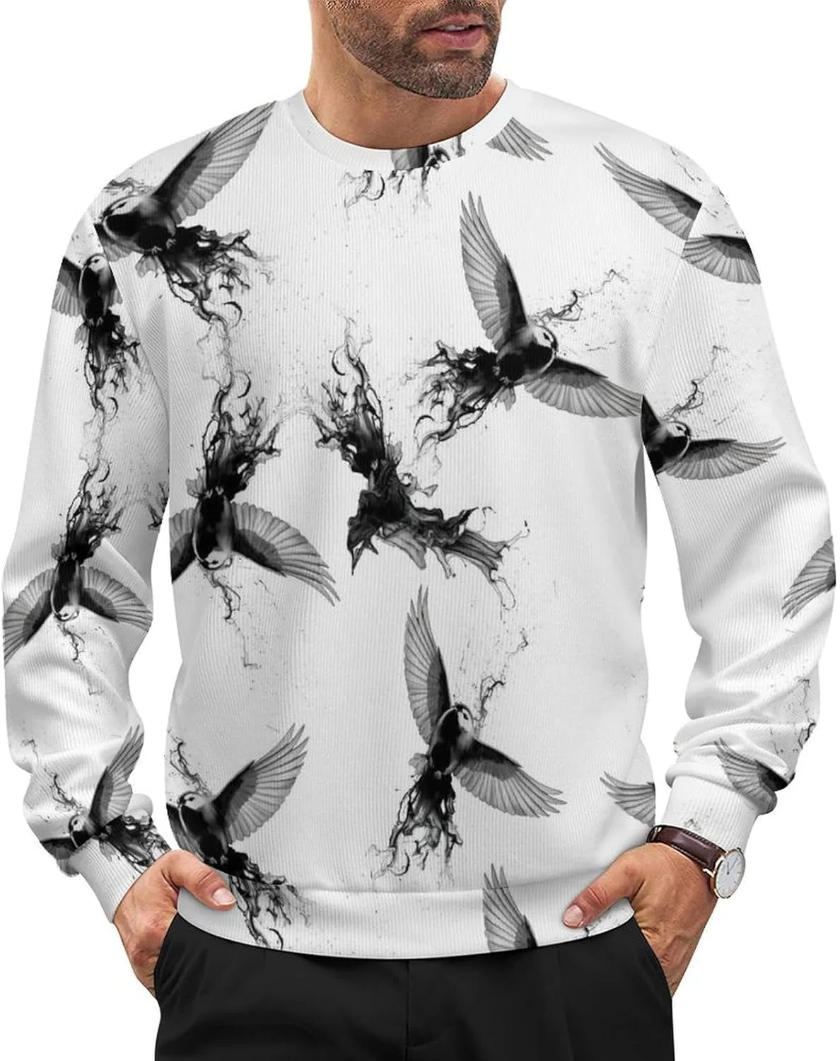 Мужской свитер свободного кроя с длинными рукавами Meaudiwes
Мужской свитер свободного кроя с длинными рукавами Meaudiwes