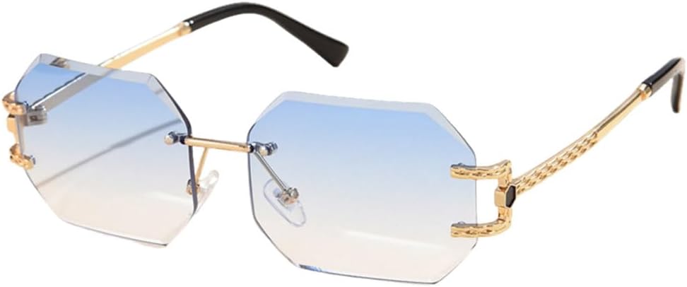 Ретро солнцезащитные очки для женщин, без оправы, многоугольные солнцезащитные очки, модные солнцезащитные очки с ограненными линзами, женские очки без оправы generic, Blue
Ретро солнцезащитные очки для женщин, без оправы, многоугольные солнцезащитные очки, модные солнцезащитные очки с ограненными линзами, женские очки без оправы generic, Blue