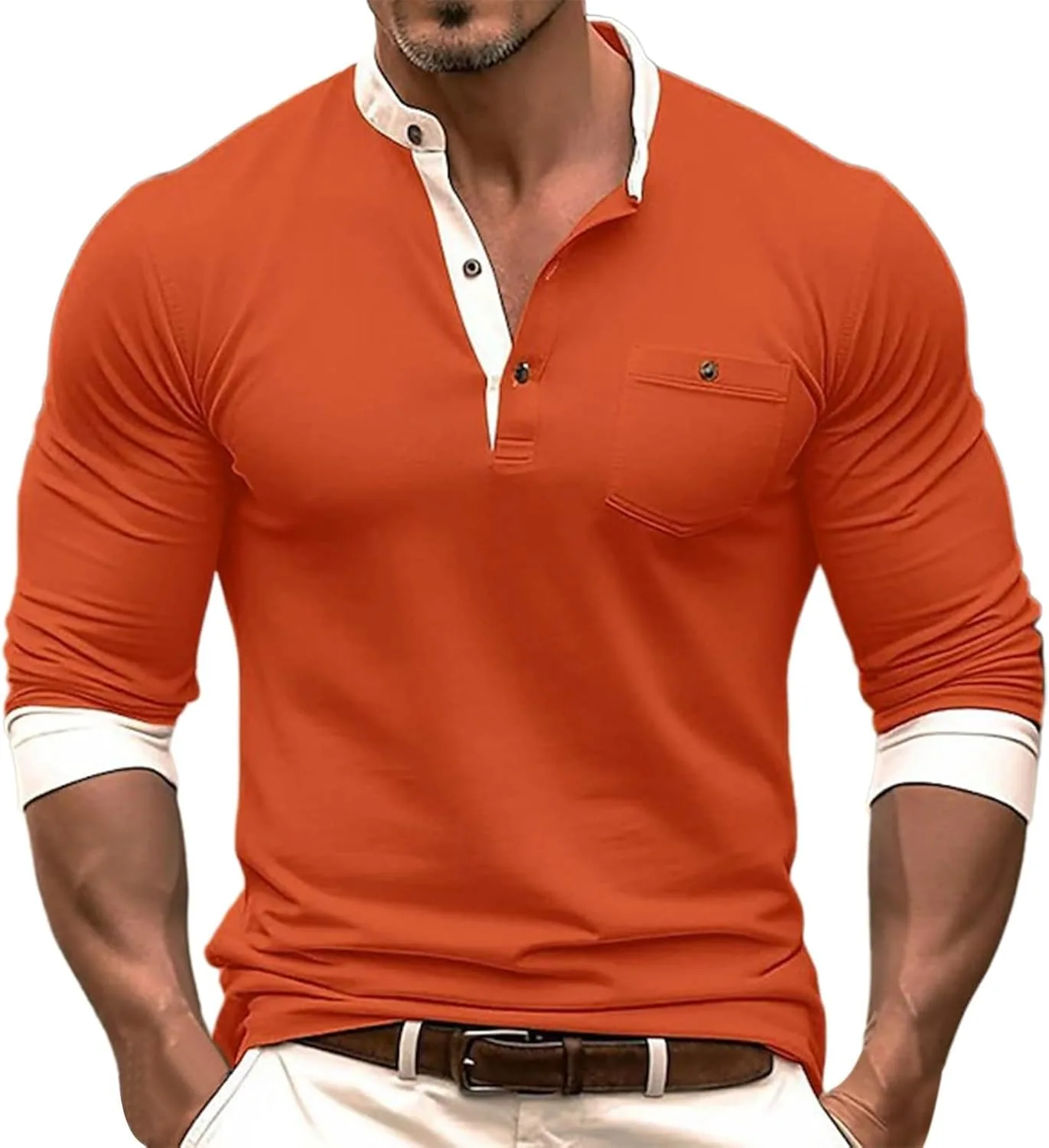 Мужская футболка поло Henley с длинным рукавом Slim Fit
Мужская футболка поло Henley с длинным рукавом Slim Fit