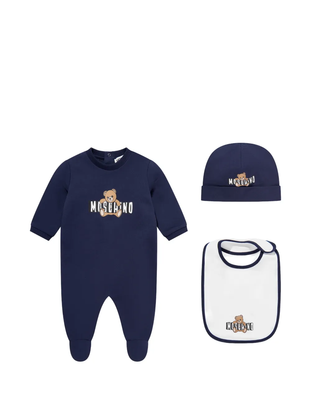 Комплект боди с логотипом Moschino Kids, синий
Комплект боди с логотипом Moschino Kids, синий