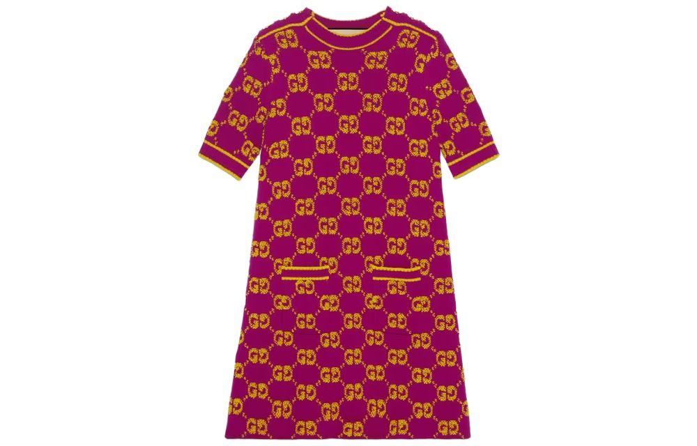 Платье Gucci с короткими рукавами, фиолетовый
Платье Gucci с короткими рукавами, фиолетовый