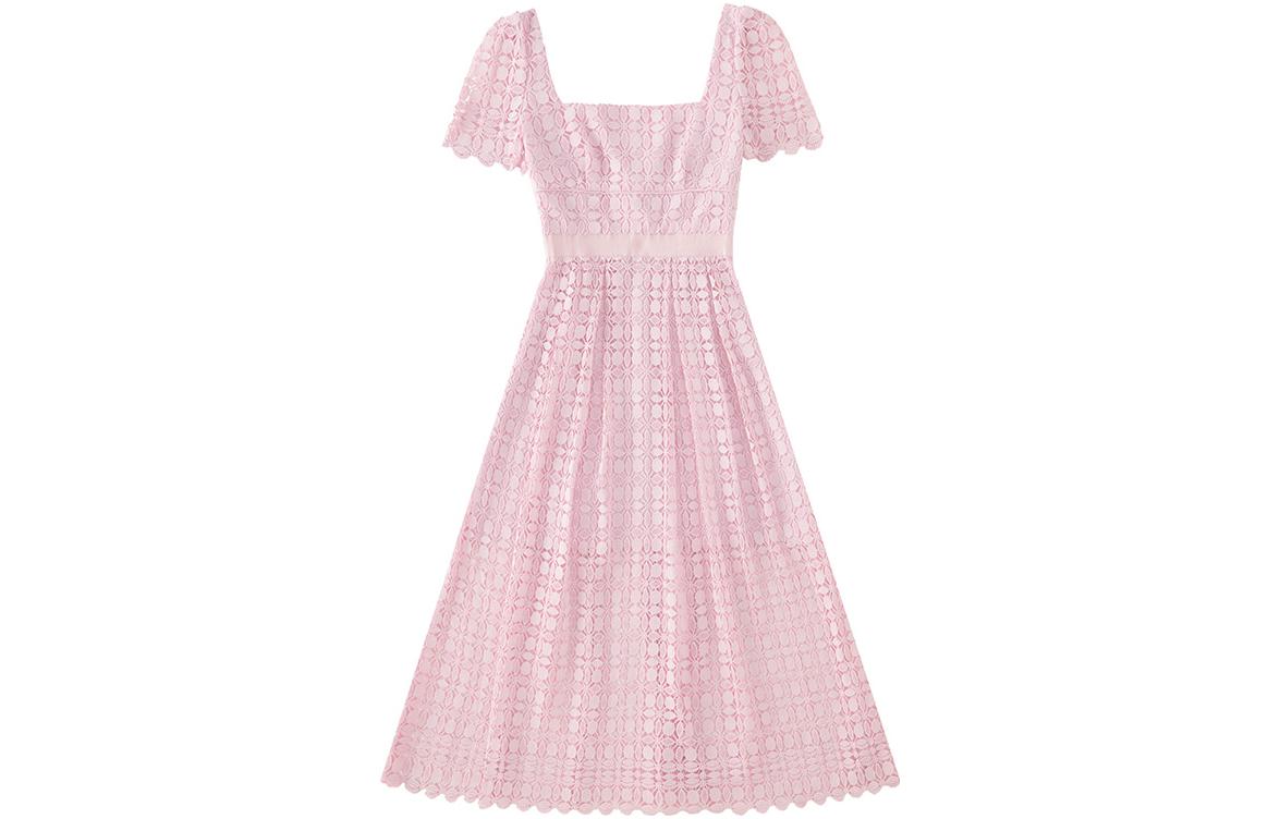 Self-portrait Женское розовое платье с коротким рукавом Self portrait
Self-portrait Женское розовое платье с коротким рукавом Self portrait