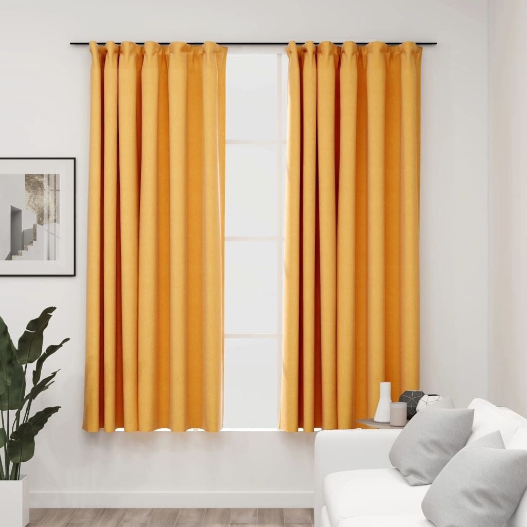 Шторы блэкаут на крючках под лен 2 шт. желтые 140х225 см DKD HOME DECOR, желтый
Шторы блэкаут на крючках под лен 2 шт. желтые 140х225 см DKD HOME DECOR, желтый