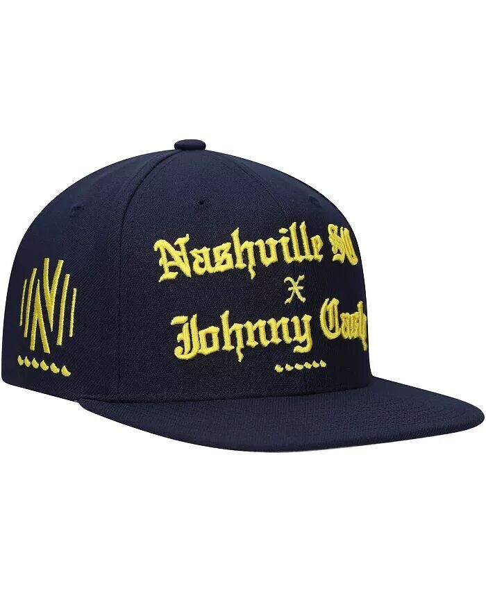 Мужская темно-синяя регулируемая шляпа Snapback Nashville SC x Johnny Cash Mitchell & Ness, синий
Мужская темно-синяя регулируемая шляпа Snapback Nashville SC x Johnny Cash Mitchell & Ness, синий