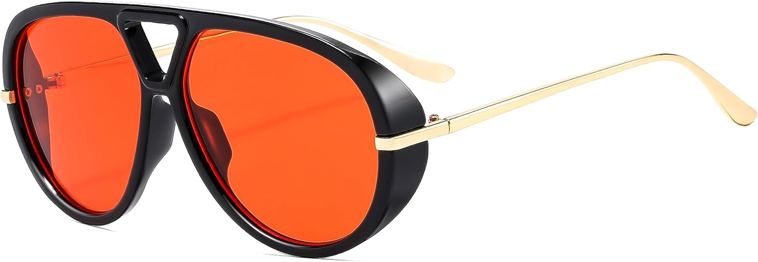 Модные солнцезащитные очки-авиаторы большого размера для женщин и мужчин, ретро-очки в форме большого круглого щита, винтажные солнцезащитные очки SevenColor, Black/Red
Модные солнцезащитные очки-авиаторы большого размера для женщин и мужчин, ретро-очки в форме большого круглого щита, винтажные солнцезащитные очки SevenColor, Black/Red