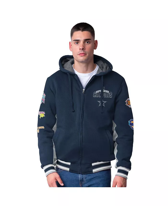Мужская синяя худи с молнией Dallas Cowboys No Huddle Commemorative G-III Sports by Carl Banks
Мужская синяя худи с молнией Dallas Cowboys No Huddle Commemorative G-III Sports by Carl Banks