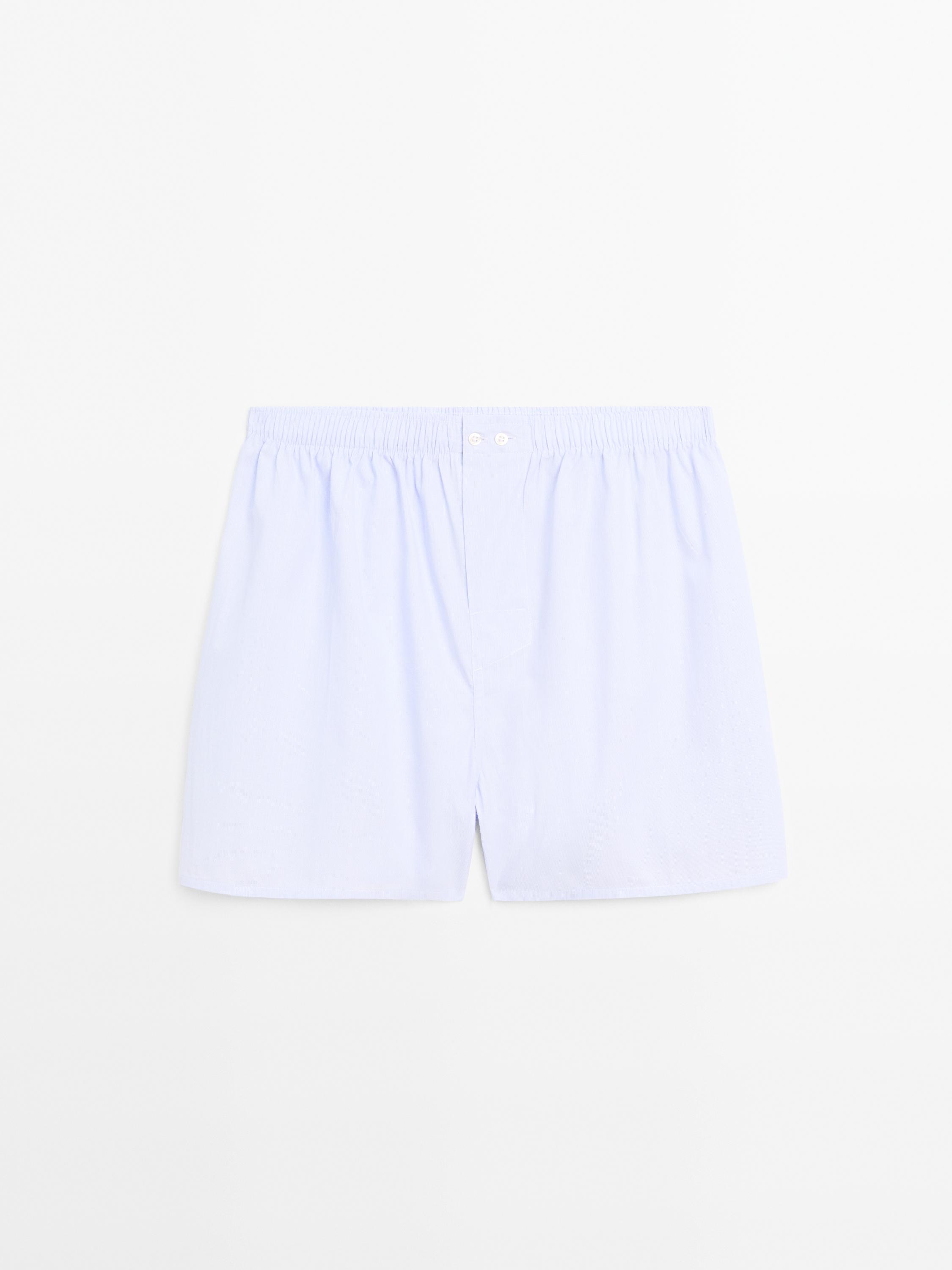 Боксеры из 100% хлопка в микрополоску Massimo Dutti, Sky Blue
Боксеры из 100% хлопка в микрополоску Massimo Dutti, Sky Blue