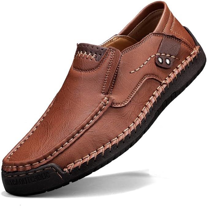 Мужские кожаные слипоны GREKS, ручная работа, удобная повседневная и дышащая обувь для вождения, коричневый
Мужские кожаные слипоны GREKS, ручная работа, удобная повседневная и дышащая обувь для вождения, коричневый