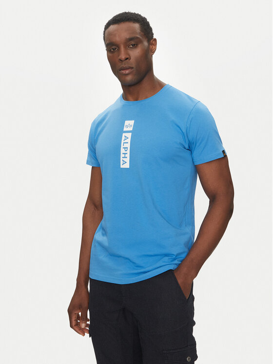 Футболка обычного кроя Puff Print 146509 Alpha Industries, синий 
Футболка обычного кроя Puff Print 146509 Alpha Industries, синий