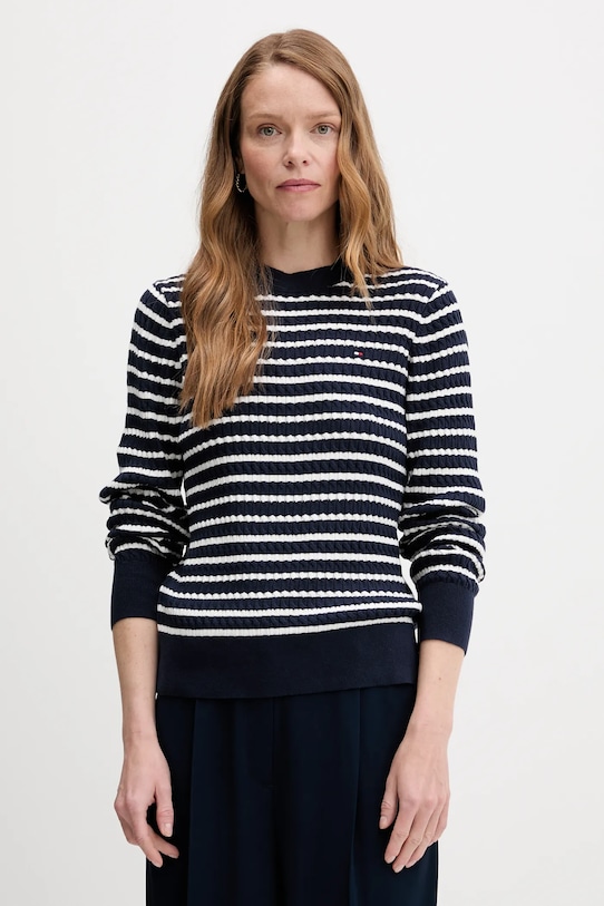 Хлопковый свитер Tommy Hilfiger, темно-синий 
Хлопковый свитер Tommy Hilfiger, темно-синий