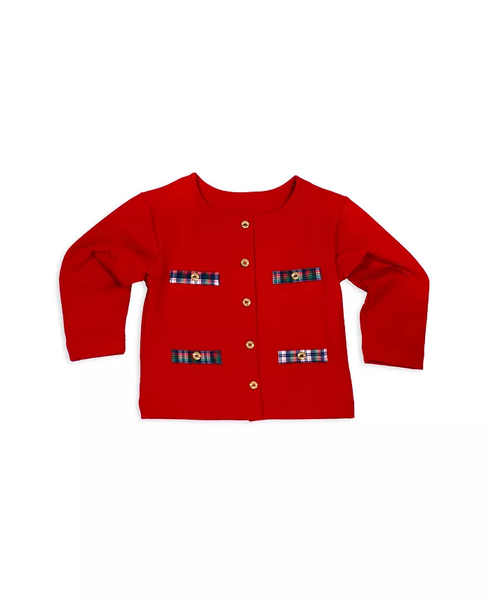 Красная куртка из французского трикотажа для девочек-малышей Florence Eiseman, красный
Красная куртка из французского трикотажа для девочек-малышей Florence Eiseman, красный