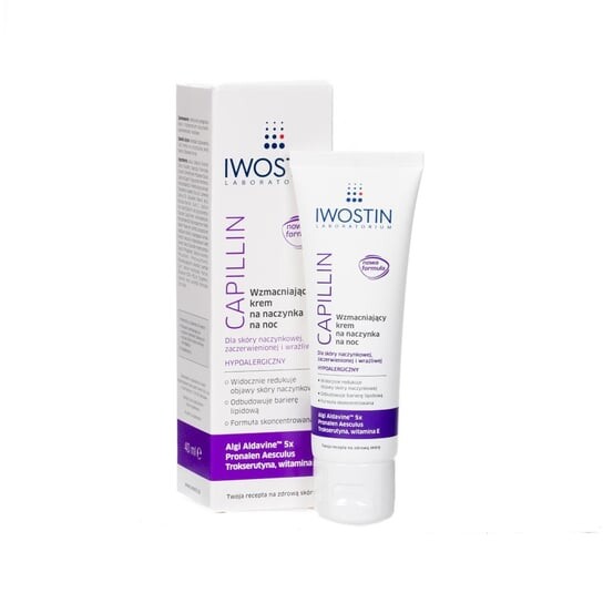 Ивостин, Капиллин, крем укрепляющий сосуды на ночь, 40 мл, Iwostin
Ивостин, Капиллин, крем укрепляющий сосуды на ночь, 40 мл, Iwostin