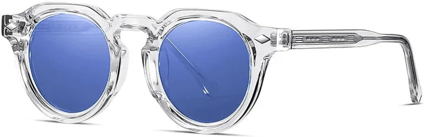 Круглые женские солнцезащитные очки сине-зеленого цвета с защитой от УФ-излучения UV400, мужские солнцезащитные очки в стиле панк с заклепками DSVIGF, Transparent Blue
Круглые женские солнцезащитные очки сине-зеленого цвета с защитой от УФ-излучения UV400, мужские солнцезащитные очки в стиле панк с заклепками DSVIGF, Transparent Blue