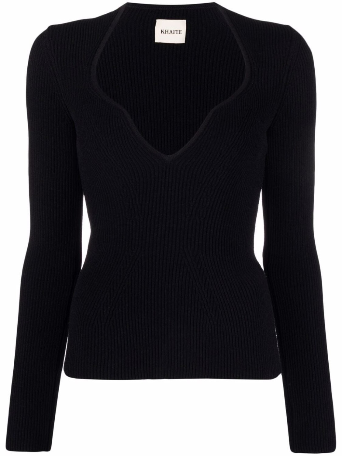 KHAITE топ в рубчик с длинными рукавами, черный
KHAITE топ в рубчик с длинными рукавами, черный