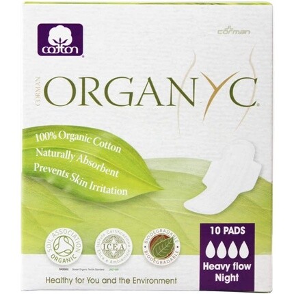 Органические гигиенические прокладки из органического хлопка Heavy Flow Night, 10 шт. Organyc
Органические гигиенические прокладки из органического хлопка Heavy Flow Night, 10 шт. Organyc