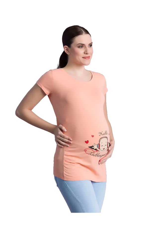 Футболка для беременных с надписью «Привет любимому человеку» M.M.C., цвет lachsfarbe
Футболка для беременных с надписью «Привет любимому человеку» M.M.C., цвет lachsfarbe