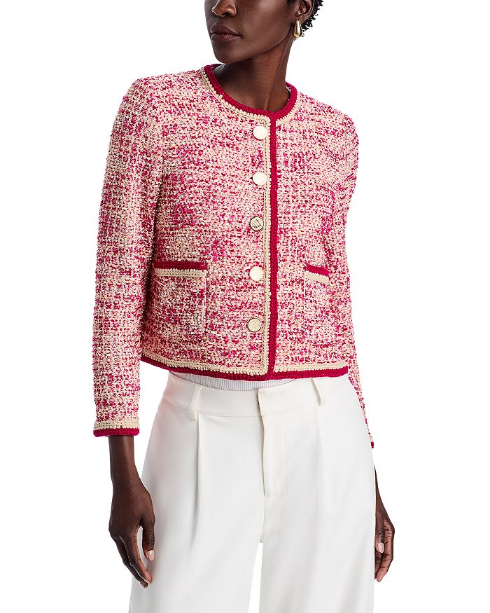 Вязаная куртка с отделкой букле крючком Misook, розовый
Вязаная куртка с отделкой букле крючком Misook, розовый