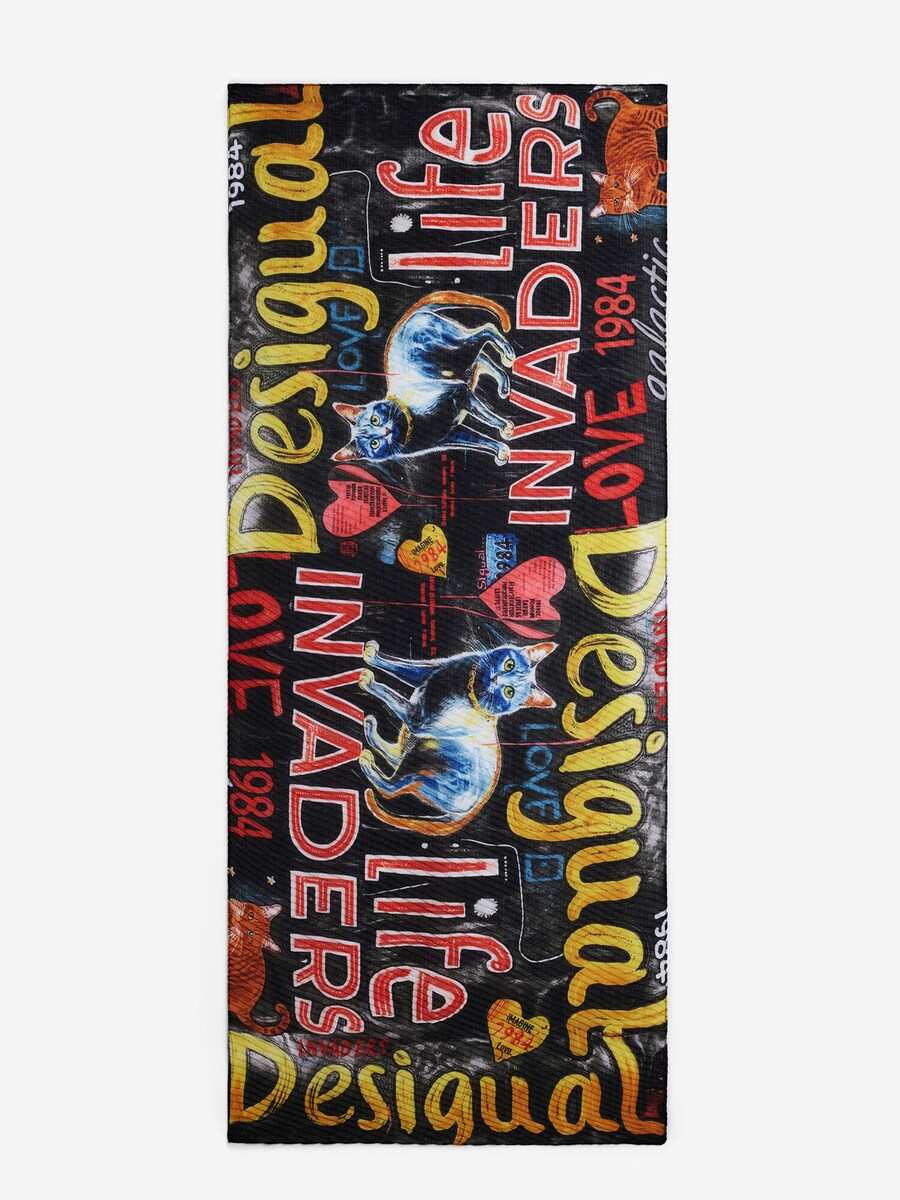 Шарф Desigual, черный
Шарф Desigual, черный