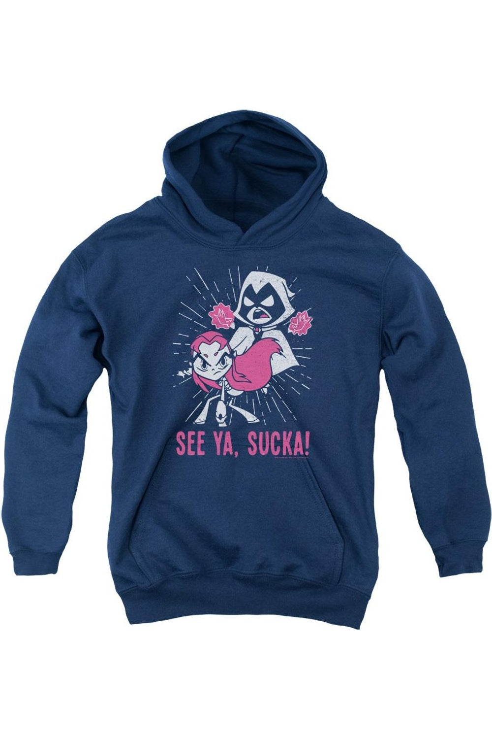 Толстовка с капюшоном Teen Titans Go Suckas для молодежи Gildan, темно-синий
Толстовка с капюшоном Teen Titans Go Suckas для молодежи Gildan, темно-синий