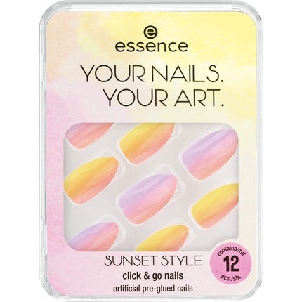 Essence ВАШИ НОГТИ. ВАШЕ ИСКУССТВО. СТИЛЬ ЗАКАТА click & go nails - Упаковка из 12 шт 
Essence ВАШИ НОГТИ. ВАШЕ ИСКУССТВО. СТИЛЬ ЗАКАТА click & go nails - Упаковка из 12 шт
