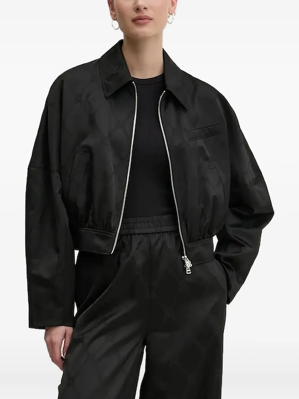 Куртка на молнии с монограммным узором HUGO, черный
Куртка на молнии с монограммным узором HUGO, черный