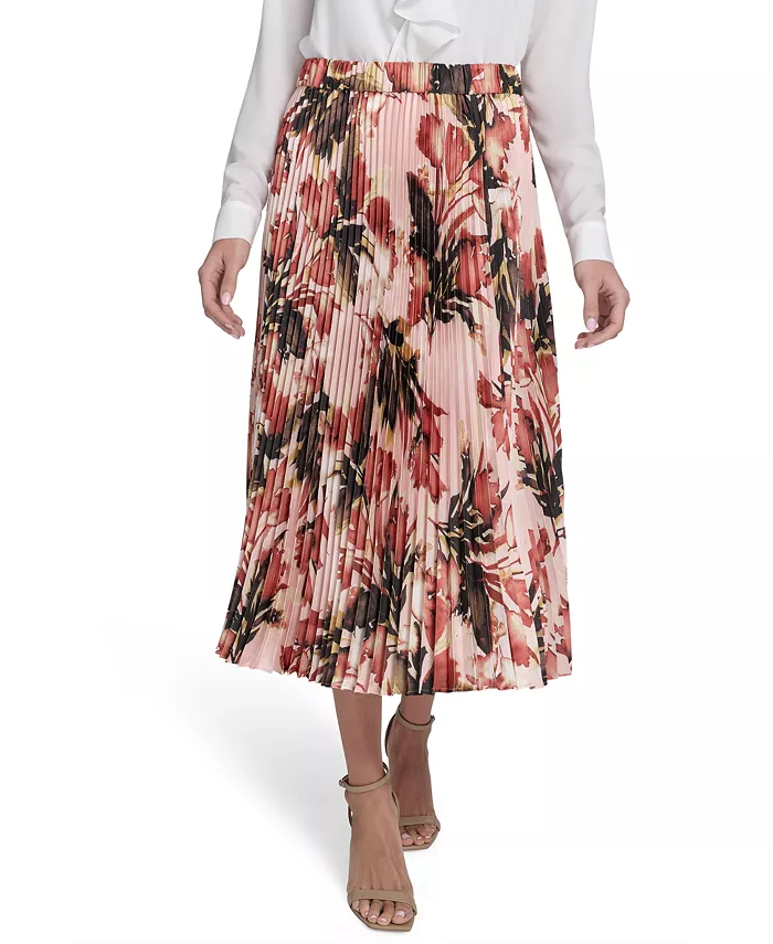 Женская плиссированная юбка миди с цветочным принтом Calvin Klein, розовый
Женская плиссированная юбка миди с цветочным принтом Calvin Klein, розовый