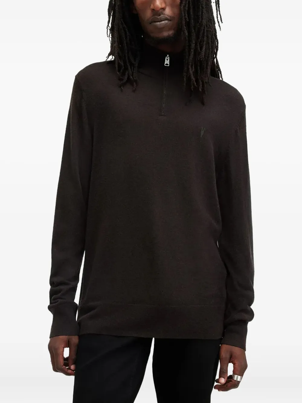 Свитер на молнии с высоким воротником AllSaints, коричневый
Свитер на молнии с высоким воротником AllSaints, коричневый