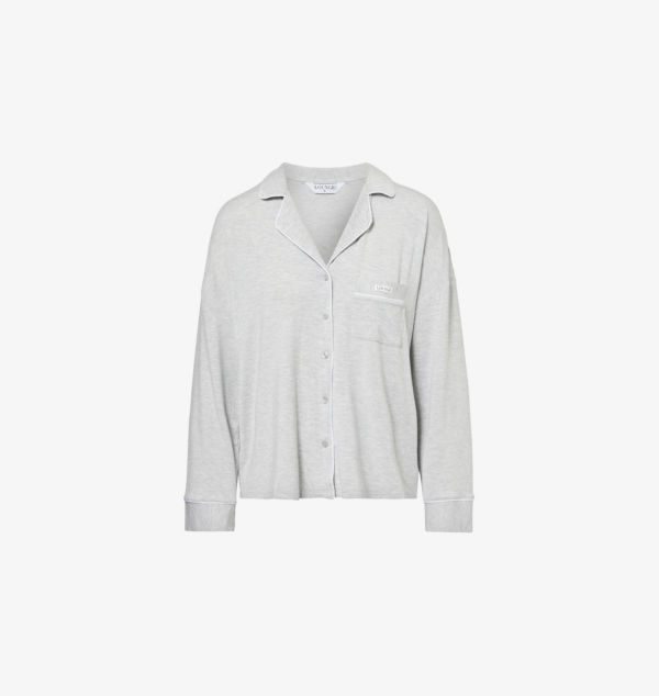 Пижамная рубашка из модального джерси с контрастной окантовкой и фирменной нашивкой Lounge Underwear, серый
Пижамная рубашка из модального джерси с контрастной окантовкой и фирменной нашивкой Lounge Underwear, серый