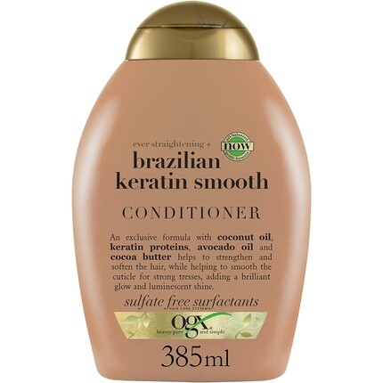 Бразильский кондиционер с кератином для разглаживания сухих волос 385мл, Ogx
Бразильский кондиционер с кератином для разглаживания сухих волос 385мл, Ogx