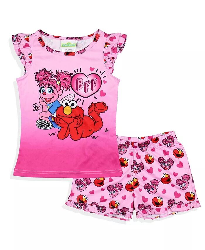 Пижама для сна для маленьких девочек BFF Elmo Abby Cadabby, комплект для сна, шорты Sesame Street, розовый
Пижама для сна для маленьких девочек BFF Elmo Abby Cadabby, комплект для сна, шорты Sesame Street, розовый