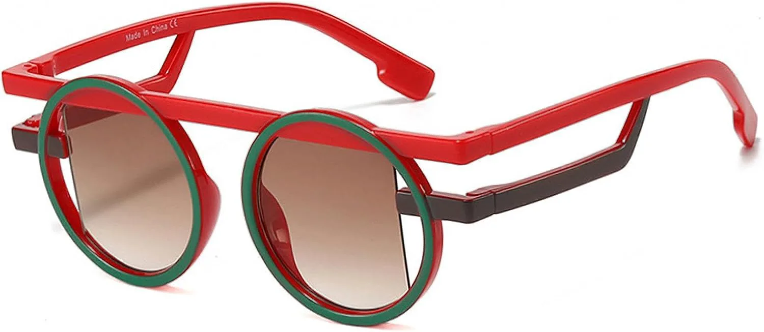 Круглые солнцезащитные очки конфетных цветов для женщин и мужчин в стиле панк, винтаж, популярные, с защитой от УФ-излучения UV400 TVTBBVV, Redgreen-brown
Круглые солнцезащитные очки конфетных цветов для женщин и мужчин в стиле панк, винтаж, популярные, с защитой от УФ-излучения UV400 TVTBBVV, Redgreen-brown