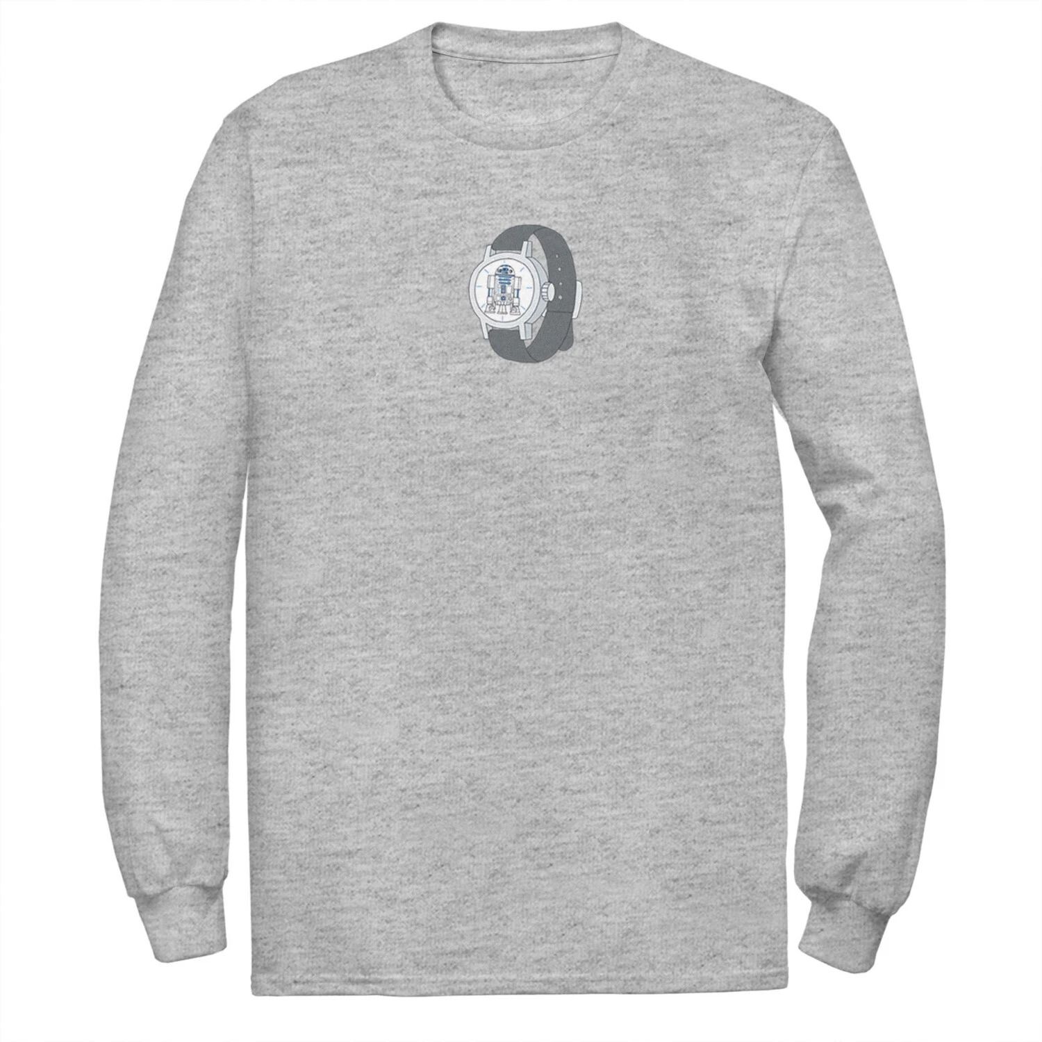 Мужская футболка с часами Star Wars R2-D2 на левой груди
Мужская футболка с часами Star Wars R2-D2 на левой груди