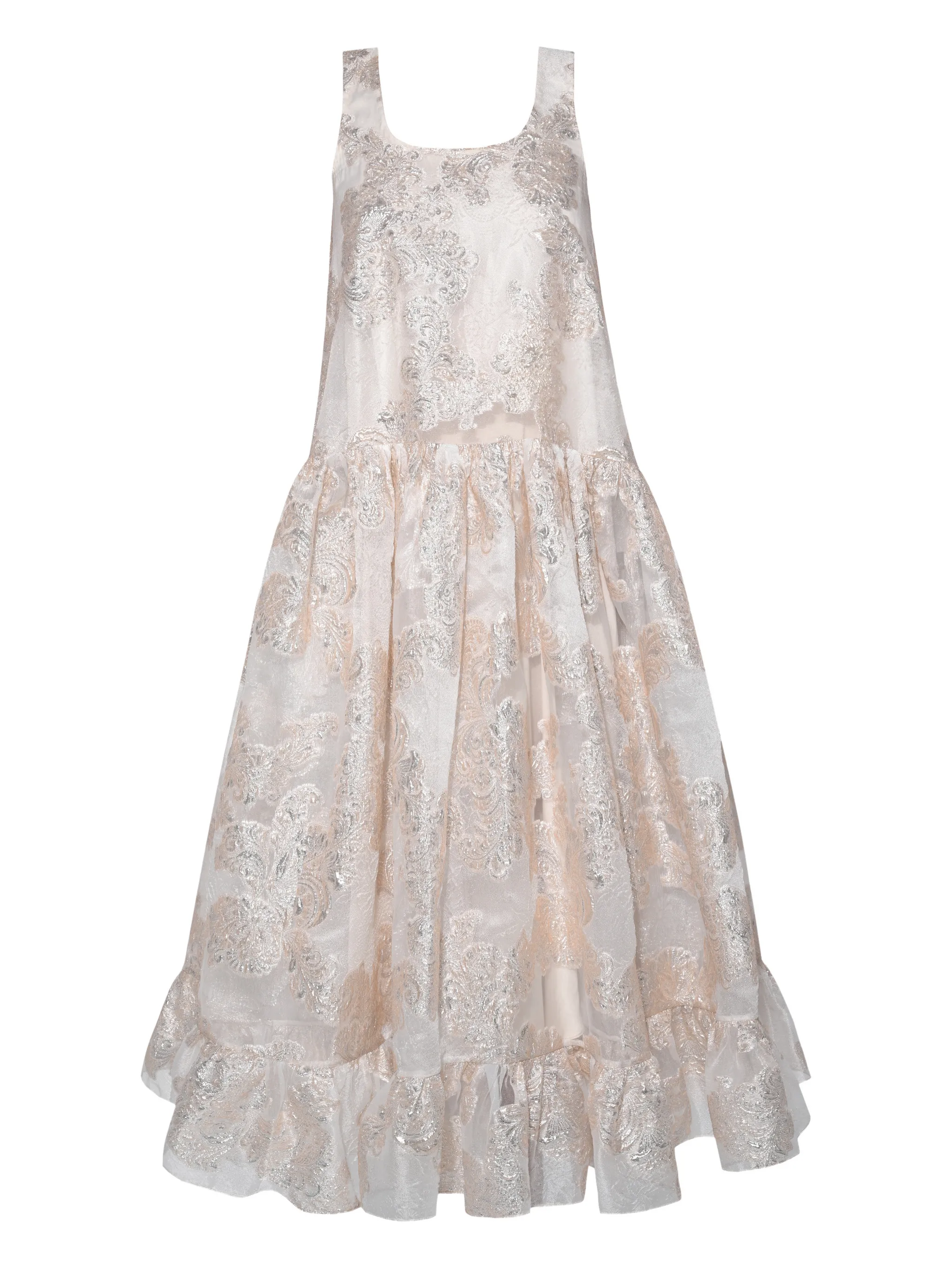 Вышитое платье миди без рукавов Anouki, нейтральный
Вышитое платье миди без рукавов Anouki, нейтральный