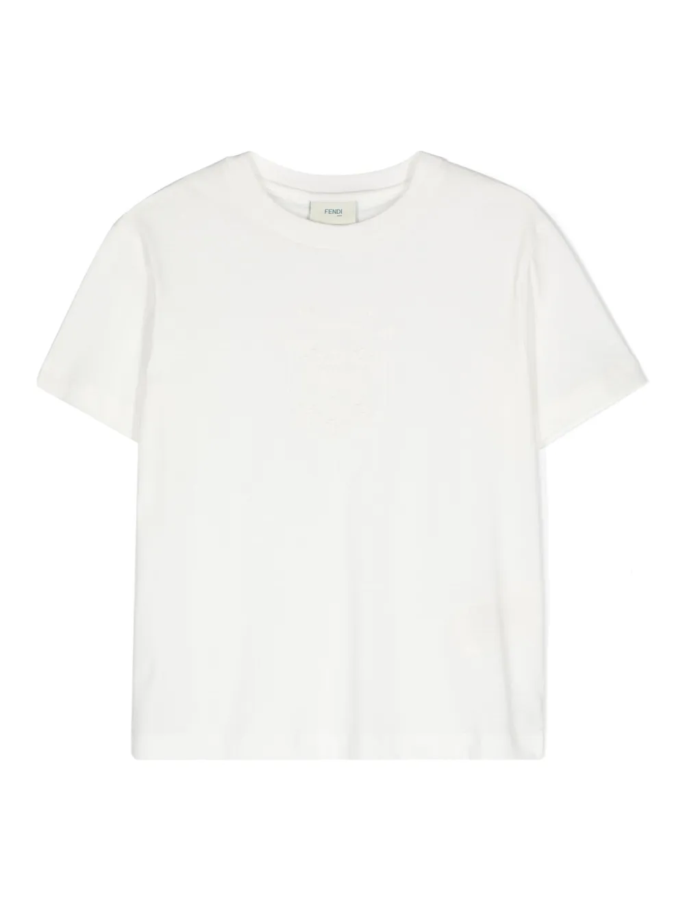 Футболка с вышитым логотипом FENDI KIDS, белый
Футболка с вышитым логотипом FENDI KIDS, белый