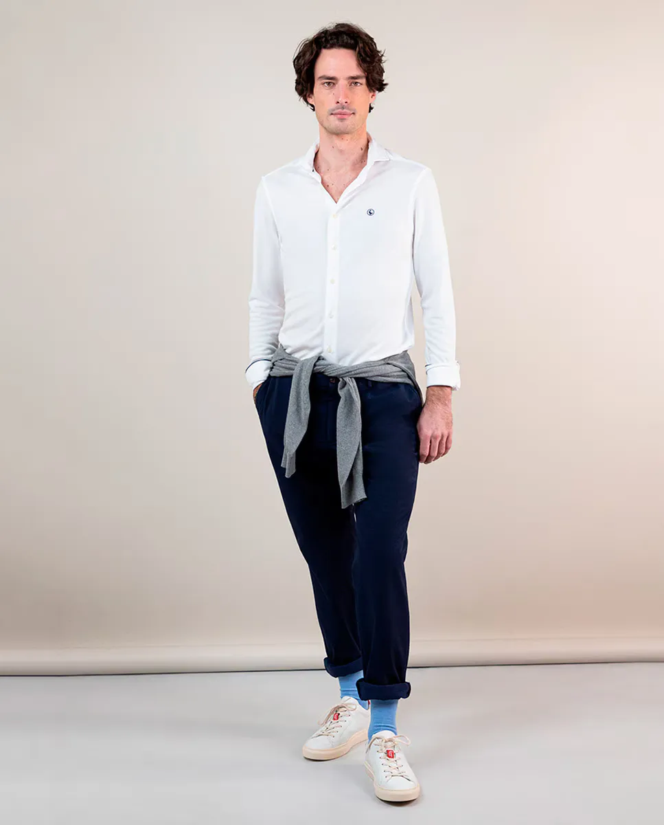 Повседневная узкая рубашка белого цвета El Ganso, белый
Повседневная узкая рубашка белого цвета El Ganso, белый