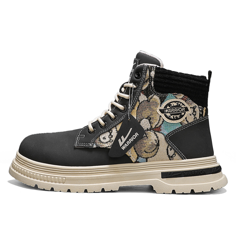 WARRIOR Черно-бежевые короткие ботинки Martin для мужчин, цвет Black Beige
WARRIOR Черно-бежевые короткие ботинки Martin для мужчин, цвет Black Beige