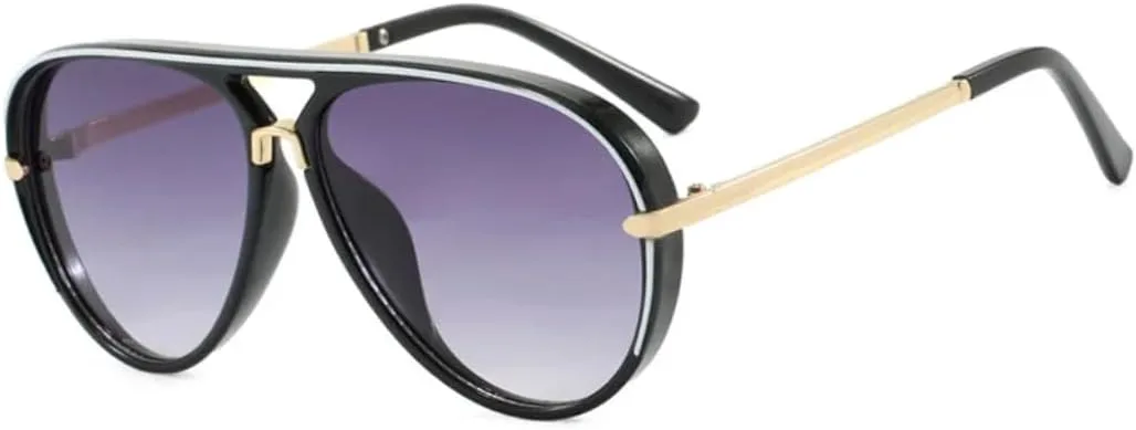 Ретро-солнцезащитные очки с двойным градиентом для женщин, яркие, стильные, повседневные, для мужчин, с защитой от УФ-излучения UV400 UATXTAU, Black Grey
Ретро-солнцезащитные очки с двойным градиентом для женщин, яркие, стильные, повседневные, для мужчин, с защитой от УФ-излучения UV400 UATXTAU, Black Grey