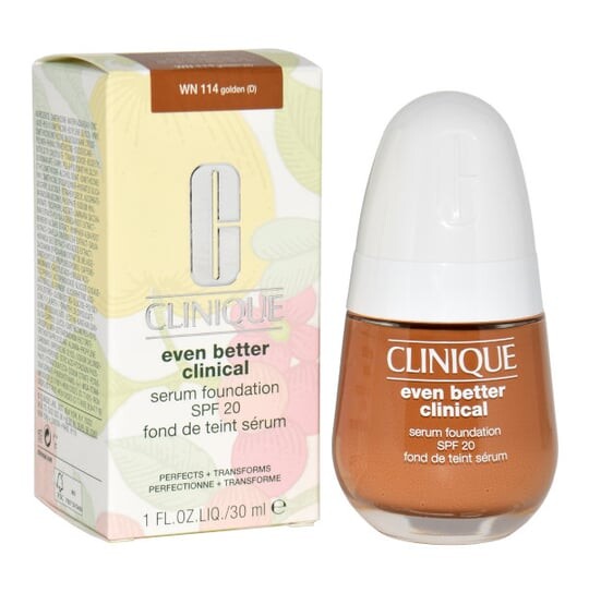 Тональный крем Spf 20 Wn 114 Golden, 30 мл Clinique, Even Better Clinical Serum Foundation
Тональный крем Spf 20 Wn 114 Golden, 30 мл Clinique, Even Better Clinical Serum Foundation