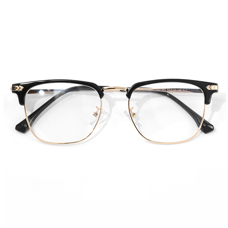 RUOYUN Мужская оправа для очков бровей из нержавеющей стали TR90, Black Gold 
RUOYUN Мужская оправа для очков бровей из нержавеющей стали TR90, Black Gold